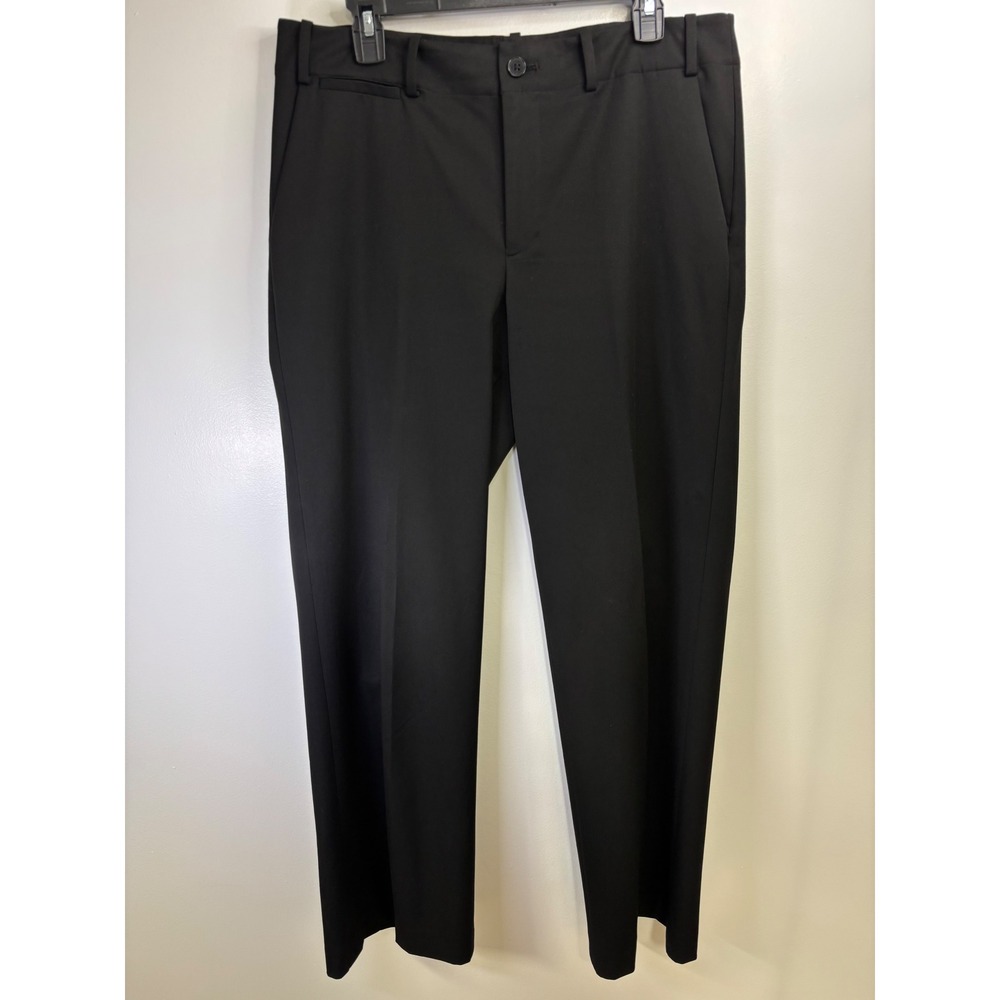 Lauren Ralph Lauren Sanderson Black Dress Pants Womens 12 Flat Front Trousers